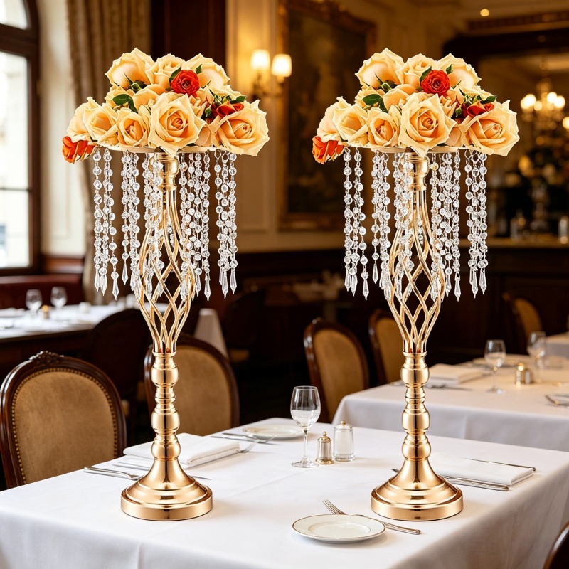 Florist Supply Vases - Elegante Suporte de Flores em Cristal