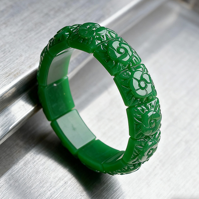 Supply Florist - Real jade flor pulseira pulseira designer