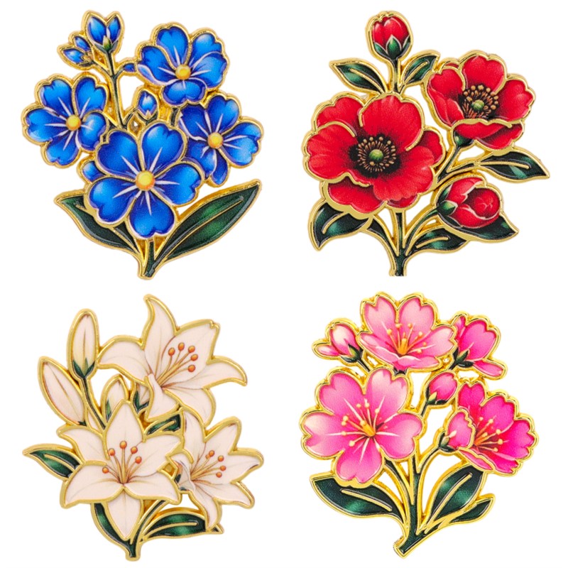 Supply Florist - Broche Esmaltado Vintage Fofo e Colorido